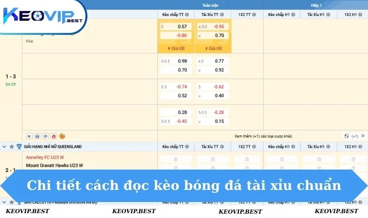 Cách Đọc Kèo Bóng Đá Tài Xỉu Dễ Hiểu, Chuẩn Xác Từ A Đến Z 1 Chi tiết cách đọc kèo bóng đá tài xỉu chuẩn
