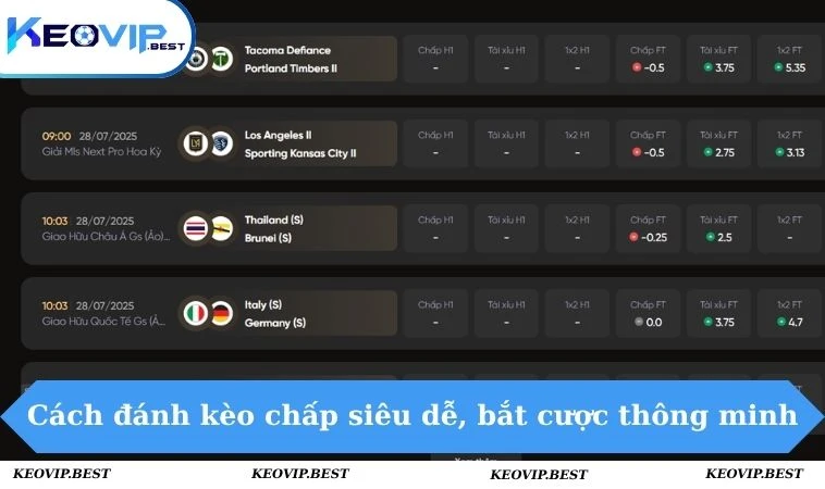Cách Đánh Kèo Chấp Chuẩn Xác, Dễ Chơi Dễ Ăn Cùng KEOVIP 1 Cách đánh kèo chấp siêu dễ, bắt cược thông minh